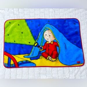 Vintage Caillou Acrylic Plush Baby Blanket 44” x 29” Soft Nursery Throw